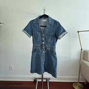 Zara Denim Button-Up Dress M